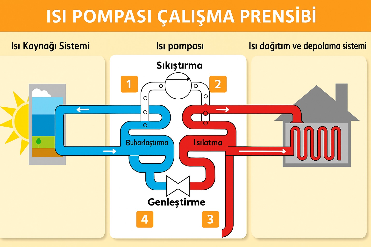 Isı Pompası Çalışma Prensibi